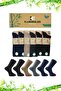 Men's Bamboo Socks Long Assortment Stitch-Free 6-Piece Premium Boxed