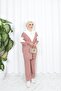 Elegant Collar Detail Knitwear Suit - 2