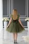 Khaki Glittery Tulle Children's Evening Dress ABY4520 - 2