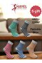 5 pairs multicolor cuffed unisex girls boys kids winter towel socket socks cotton high quality - 2