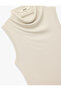 Modal Fabric Slim Fit Stand Collar Sleeveless Blouse - 5