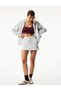 Oversized Sport Sweatshirt with Raised Kangaroo Pockets, Long Sleeves, Hood and Zipper - 2