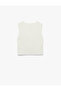 V Neck Sleeveless Gold Buttoned Knitwear Vest - 4