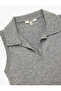 Sleeveless Polo Neck Knitwear Sweater - 5