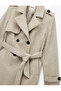 Trench Coat Cashmere Long Sleeve Double-Breasted with Belt - 6