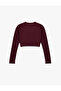 Slim Fit Long Sleeve Crew Neck Crop Sports T-Shirt - 4