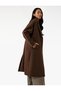 Double Breasted Collar Pocket Long Sleeve Buttoned Cashmere Coat - 2
