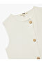 Buttoned Crew Neck Sleeveless Knitwear Vest - 5