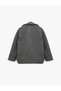 Long Sleeve Pocket Zipper Detailed Short Boucle Coat - 5