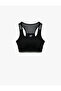 Tulle Detailed Sleeveless U-Neck Sports Bra - 3