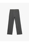High Waist Lace-Up Pockets Long Straight Wide Leg Fabric Pants - 4