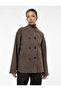Long Sleeve Stand Collar Buttoned Double-Breasted Cashmere Jacket