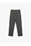 Slim Fit Cigarette Fabric Trousers with Pockets - 4