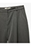 High Waist Palazzo Trousers with Pockets and Pleat Detail - 5