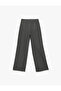High Waist Palazzo Trousers with Pockets and Pleat Detail - 4