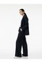 Wide Leg Baggy Pants with Extra Fabric Detail and Tie Waist Pockets - 2