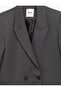 Long Sleeve Viscose Blended Double Breasted Collar Oversize Blazer Jacket - 5
