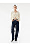 Long Sleeve V Neck Front Tie Bow Detail Ruffle Blouse - 2