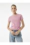 Cotton Slim Fit Short Sleeve Crew Neck T-Shirt with Crochet Detail