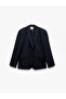 Long Sleeve Double Breasted Blazer Jacket with Button Pockets - 3
