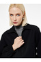 Long Sleeve Classic Collar Zippered Seasonal Jacket - 3