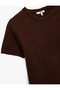 Regular Fit Short Sleeve Crew Neck A-Line Mini Knitwear Dress - 5