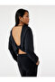 Modal Fabric Comfortable Fit Long Sleeve Boat Neck Back Low-Cut Blouse