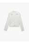 Shirt Collar Long Sleeve Button Slim Fit T-Shirt - 3