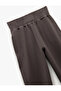 High Waist Pocket Comfortable Fit Jogger Anthracite Women's Sweatpants 6Wal40022Ik - 5