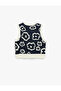 Crew Neck Floral Sleeveless Knitwear Sweater - 4