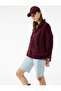 Oversize Long Sleeve Half Zip Hooded Fleece Sweatshirt - 2