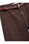 Cotton Wide Leg Belted Crop Pants - Wide Leg Jeans - 6