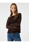 Long Sleeve Crew Neck Knitwear Openwork Sweater - 2