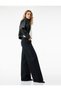 Regular Waist Pocket Button Cotton Relaxed Fit Wide Leg Jeans - Loose Straight Fit Jeans - 2
