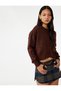 Long Sleeve Crew Neck Asymmetric Cut Sweater