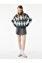 Long Sleeve Crew Neck Diamond Patterned Sweater