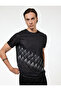 Relaxed Fit Short Sleeve Patterned Crew Neck Sports T-Shirt