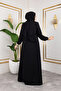 Casual Cut Hijab Ferace - Black - 5