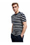 Short Sleeve Crew Neck Slim Fit Striped T-Shirt