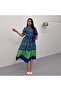 Green Patterned Terikoton Dress