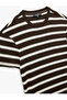 Short Sleeve Crew Neck Slim Fit Striped T-Shirt - 5