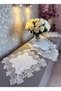French Lace Violet Model Linen Gadenya Luxury 5-Piece Runner Living Room Coffee Table Cover - 2