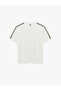 Relaxed Fit Geometric Print Short Sleeve V-Neck Sports T-Shirt - 4