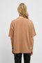 Jemmy Women's 100% Organic Cotton Relaxed Fit Slit Round Neck Mink T-Shirt - 6
