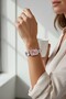 Women's Wristwatch Pink Stone -Heart Bracelet Combination Set Ps3839 - 2