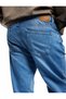 Cotton Regular Waist Pocket Detailed Vintage Straight Fit Jean Trousers - 3