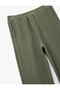 Cotton Pocket Detailed Ribbed Elastic Waist Sweatpants - 5