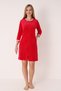 Women's Cotton Velvet Zippered Winter Dress / Fuchsia 3431 - 3