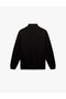 Raised Long Sleeve Pocket Detailed Basic Zippered Sweatshirt - 4