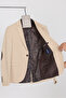 3116 Lcs Men's Beige Lycra Cotton Fabric Slim Fit Sports Blazer Jacket - 2